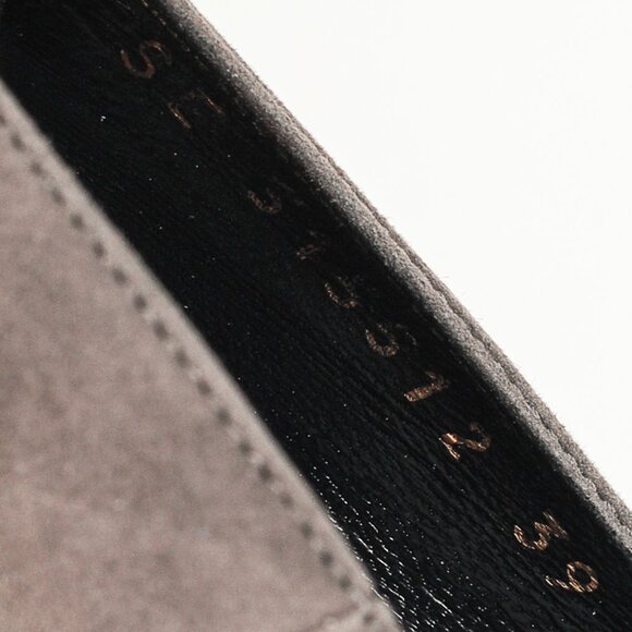 Saint Laurent Tribute Earth Grey Suede Platform Pumps - Picture 9 of 11